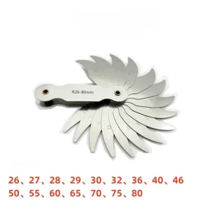 Stainless Steel Radius Fillet Gauge Measuring Gage Screw Pitch Sample R Gauge Center Measurement Radius Gauge