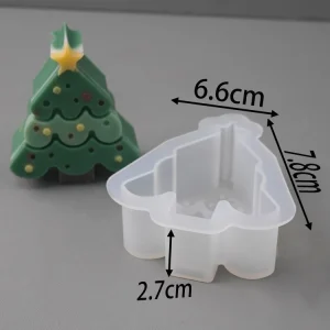 Christmas Series Scented Candle Silicone Mold DIY Christmas Tree Snowflake Snowman Elk Plaster Pouring Mold Biscuit Baking Tools