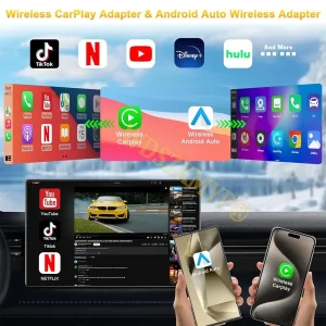 5 in 1 Carplay Ai Box Android Auto Wireless Carplay Adapter Carplay Car Multimedia Player Auto Connect For YouTube Netflix