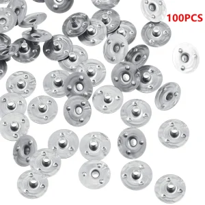 100 Pcs Durable Waxed Candles Making Metal Wick Sustainers Carry Holders Tabs Tool Candle Wicks Base DIY