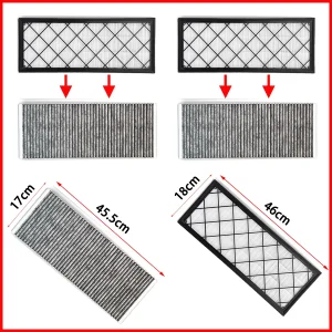 PINMOAP Cabin Air Filter HEPA Suitable For Tesla Model Y 2020-2024 Activated Carbon Filter Cartridge White Antibacterial 4PCS