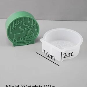 Christmas Ball Silicone Candle Mold DIY Santa Claus Tree Elk Snowman Gypsum Crystal Epoxy Resin Mold Chocolate Cake Baking Tools