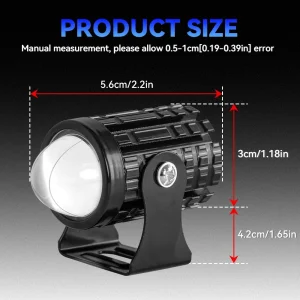 2pcs Motorcycle Led Headlight 12V High Bright Led Lights Lamp for Motorbike Moto Led Auxiliary Spotlights