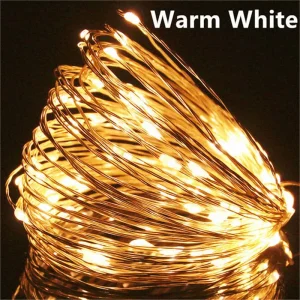 20M LED Lights Copper Wire String Lights USB Garland Fairy Lighting Strings for Holiday Christmas Wedding Party Decoration