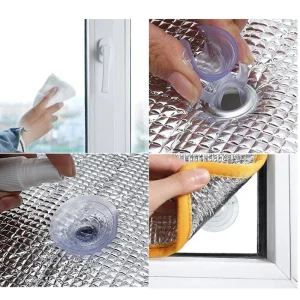 Aluminum Foil Window Insulation Film - Home Sun Shade Protector Pad Anti-UV Sun Protection Film for Sunshine Room