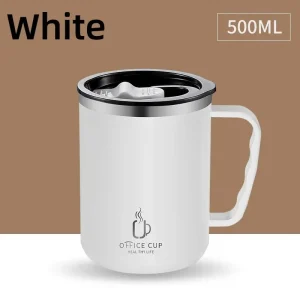 500ml Thermos Coffee Cup with Straw Stainless Steel Coffee Cup Mug with Lid Thermal Bottle for Coffee Mugs Thermal Cup Carry Mug