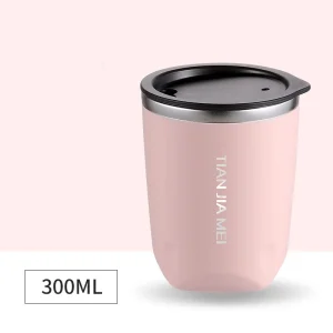300ML Thermal Mug Beer Cups Stainless Steel Vacuum Flask Insulated Tumbler Cup with Lid Travel Water Bottle 20oz Tea Coffee Cup