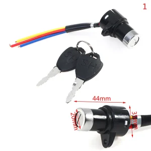 Universal Electric Bicycle Biking Portable Dustproof Cycling Parts for Electric Scooter Ignition Switch Key Power Lock