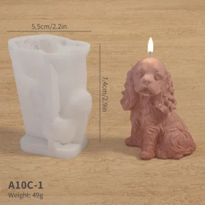 Lovely 3D Animal Candle Silicone Mold Pet Cat Dog DIY Aromatherapy Plaster Candle Resin Mold Soap Craft Casting Mold Home Decor