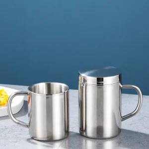 1Pcs 200/300/400ML Stainless Steel Coffee Mug Double Layer Anti-scalding Cup Portable Drink Beer Tea Juice Thermal Tumbler