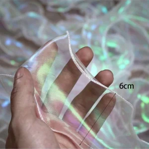 9Yards Mermaid Lace Fabrics Effect Laser Neon Luster For Women Dress 6CM Wide