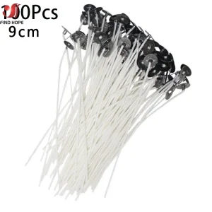 100Pcs Candle Wicks 2.5/9/15/20cm Smokeless Wax Pure Cotton Core For DIY Candles Making Pre-Waxed Wick Handmade Material Tools