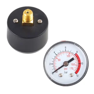 1Pcs Pressure Gauges Round Air Compressor Pneumatic Hydraulic Air Pressure Gauge 0-12Bar 0-170PSI Measuring Instruments Tools