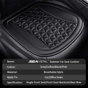SEAMETAL 3D Car Seat Cushion Breathable Seat Cover Convex Design Heat Dissipation Seat Protector Anti Scratch Non-Slip Chair Mat