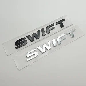 3d ABS Chrome Black Logo SWIFT Emblem Letters Self Adhesive Decal Car Trunk Badge For SWIFT Sticker Accessories