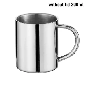 1Pcs 200/300/400ML Stainless Steel Coffee Mug Double Layer Anti-scalding Cup Portable Drink Beer Tea Juice Thermal Tumbler