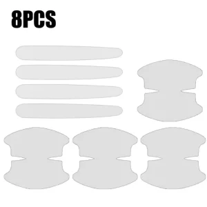 8pcs/set of door handle stickers, scratch-resistant handles, bowl stickers, decorative films, car protective equipment