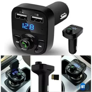 FM Transmitter Car Charger Wireless Bluetooth Hands-Free Calling Radio Receiver Mp3 Music Stereo Adapter Dual USB Port Charger