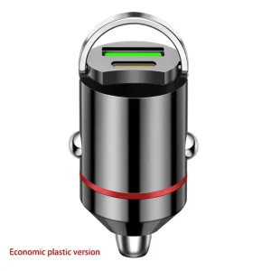 Mini Pull Ring Car Charger Dual USB Fast Chargingfor IPhone Huawei Xiaomi Samsung QC 3.0 Phone Convenient Charger Adapter