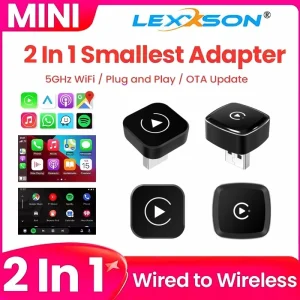 LEXXSON New Wireless Android Auto Adapter Smart Mini Box Plug And Play Universal For VW Toyota Nissan Honda Ford Benz 2025