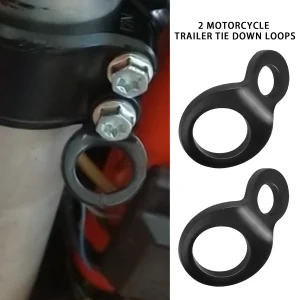 Attach Tie-downs Stainless Steel Tie-Down Strap Rings Motorcycle Part Tie Down Strap Rings 2pcs for Motorcycle Dirt Bike ATV UTV
