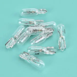 New 10Pcs/pack 12V 1.2W T5 Glass Light Bulb Dashboard Instrument Panel Brake Light Bulbs Headlights Lamp Lights Car Lights
