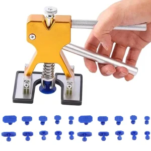 Car Dent Repair Sheet Metal Tools Auto Adjustable Width + T Dent Puller Slide Hammer Reverse Hammer Glue Kit car accessories