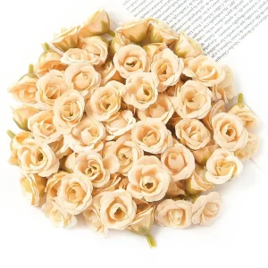 10/20/50Pcs 2cm Rose Artificial Flowers Heads For Home Decor Wedding Decoration Fake Flowers DIY Wreath Scrapbook Gift Accessory