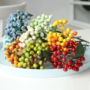 30cm Artificial Berry American Pastoral Home Flower Arrangement Fruit Artificial Fake Flower Shooting Props Christmas Diy Berry