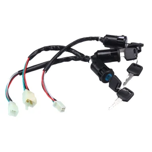 2 Wires/4 Wires Ignition Switch with 2 Keys On-Off Lock For Electrical Scooter ATV Motorcycle Motorbike ATV Quad Dirt Bike Parts