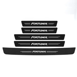 Car Door Sill Protector Scuff Plate Rear Trunk Bumper Threshold Sticker for FORTUNER 2023 2022 2020 2019 2018 2017 Accessories