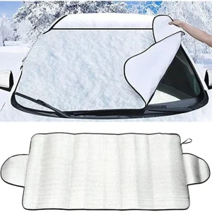Car Front Windscreen Cover Foldable Snow Cover Winter Windshield Sunshade Outdoor Waterproof Anti-UV Protection Auto Accessories