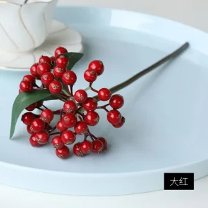 30cm Artificial Berry American Pastoral Home Flower Arrangement Fruit Artificial Fake Flower Shooting Props Christmas Diy Berry