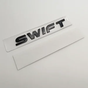 3d ABS Chrome Black Logo SWIFT Emblem Letters Self Adhesive Decal Car Trunk Badge For SWIFT Sticker Accessories