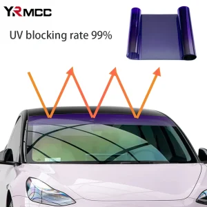 Car Windshield Solar Film 20X150cm Window Tint Vinyl Wrap Sunshade Protector Dyeing Film for Car Heat Insulation Sun Protection