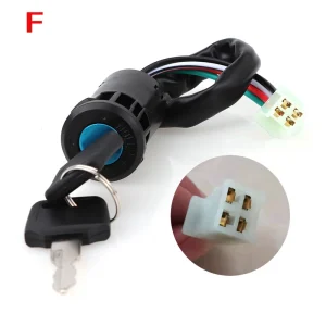 2 Wires/4 Wires Ignition Switch with 2 Keys On-Off Lock For Electrical Scooter ATV Motorcycle Motorbike ATV Quad Dirt Bike Parts