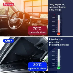 Car Sunshade Umbrella Car Sun Shade Protector Parasol Summer Sun Interior Windshield Protection Accessories For Auto Shading