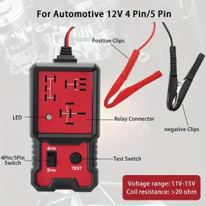 LED Indicator Light Car Battery Checker Electronic Test Car Relay Tester Diagnostic Tools Automotive Accessories Universal 12V