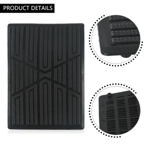 Vehicle Carpet Board Plate Floor Pad Heel Foot Floor Mat Pedal Patch Cover Black PVC Waterproof 23CMx15CM Driving Position Slip