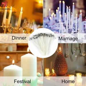 100Pcs Candle Wicks 2.5/9/15/20cm Smokeless Wax Pure Cotton Core For DIY Candles Making Pre-Waxed Wick Handmade Material Tools