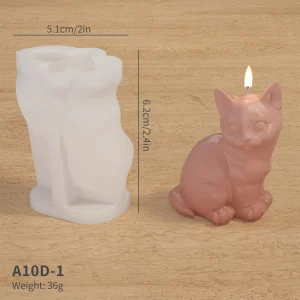 Lovely 3D Animal Candle Silicone Mold Pet Cat Dog DIY Aromatherapy Plaster Candle Resin Mold Soap Craft Casting Mold Home Decor