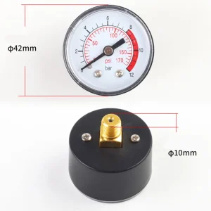 1Pcs Pressure Gauges Round Air Compressor Pneumatic Hydraulic Air Pressure Gauge 0-12Bar 0-170PSI Measuring Instruments Tools
