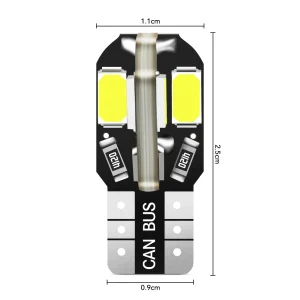 10/20PCS W5W T10 LED Bulbs Canbus 5730 8SMD 12V 6000K 194 168 LED Car Map Dome Lights Parking Light Auto Signal Lamp