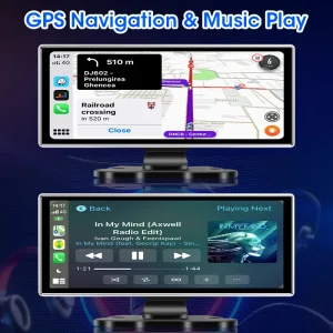 10/11.26 inch Dash Cam 4K Car DVR Wireless Carplay & Android Auto GPS Navigation Video Recorder Dashboard Dual Lens Wifi FM AUX