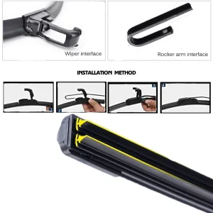 Car Windshield Wiper blades Universal Soft Double layer Rubber Frameless Bracketless car wipers 14" 16" 19" 20" 21" 22" 24"26"