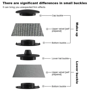 Universal Car Floor Mat Anti-Skid Fixer Grips Double Layer Fixed Clips Set Arpet Fixing Clamps Buckle Fixer Car Accessories