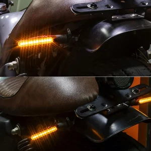 Motorcycle LED Turn Signals Directional Indicators Flashing Rear Tail Brake Flasher Light LED Stop Signal Light Motorcycle DRL