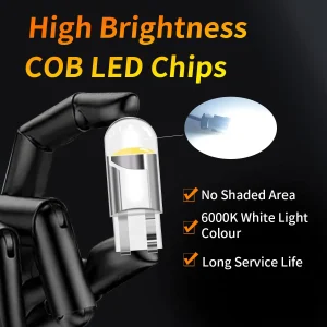 10Pcs Red Yellow White W5W T10 WY5W 192 194 168 LED Car Bulbs for Automotive Reading Width Clearance Turn Signal Lights