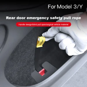 Rear Door Mechanical Switch Extended Car Door Emergency Handle Manual Door Release Emergency Puller Button for Tesla Model Y