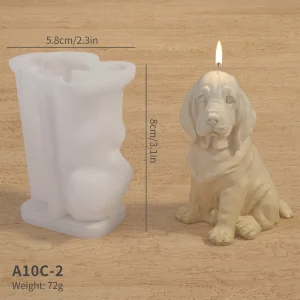 Lovely 3D Animal Candle Silicone Mold Pet Cat Dog DIY Aromatherapy Plaster Candle Resin Mold Soap Craft Casting Mold Home Decor